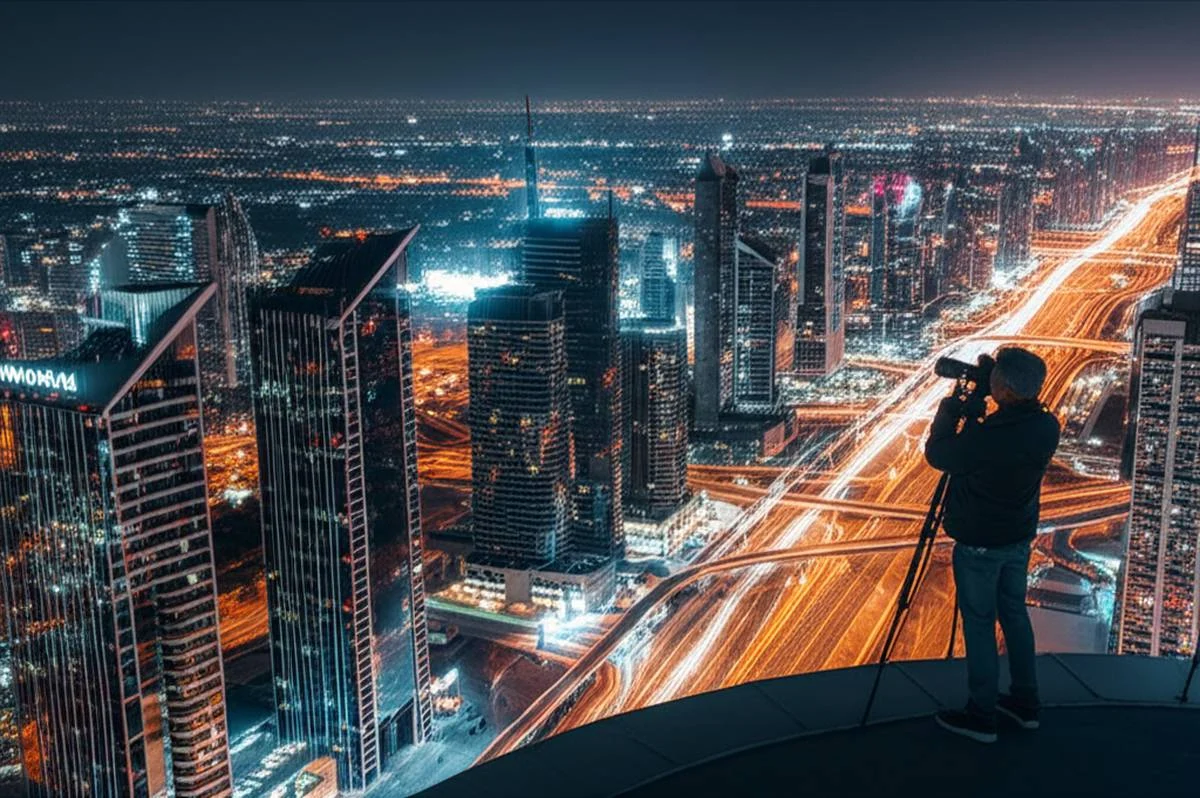 تفریحات شبانه عکاسان در دبی